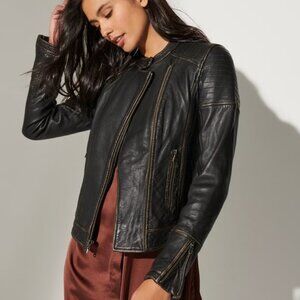 Overland Chelsea Leather Moto Jacket - Women's - NWOT - L